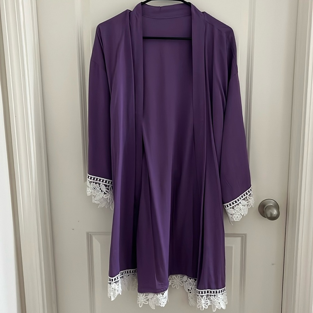 Bridesmaid Purple Robe